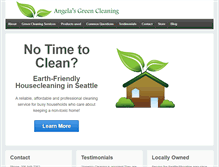 Tablet Screenshot of angelasgreencleaning.com